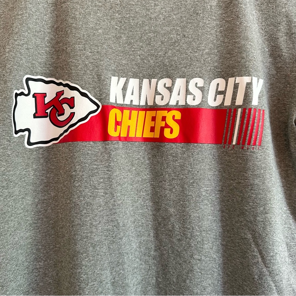 Nike Dri‑FIT Kansas City Chiefs Tee Women’s Medium Gray | NFL Performance Top - Picture 2 of 9